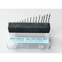 16 Piece HSS Drill Bit Set 0.5 - 2.0mm in Handy Storage Box
