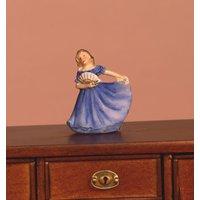 Orange or Blue Lady Ornaments for 12th Scale Dolls House