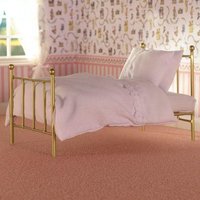 Brass Single Bed & Mattress for 12th Scale Dolls House