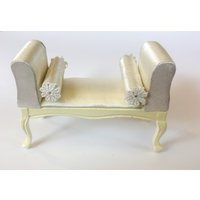 George III Cream Window Seat for 12th Scale Dolls House