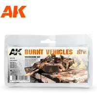AK Interactive Burnt Vehicles Weathering Set