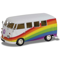 Corgi 1/43 Scale Volkswagen Campervan Peace Love and Rainbows Die Cast Model