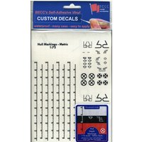 Hull Depth Markings 1/72 Scale - Metric