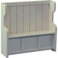 White Deluxe Pew for 12th Scale Dolls House