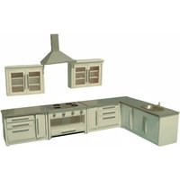 Modern White Kitchen Sets for 12th Scale Dolls House