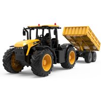 Double E 1/24 Scale Ready to Run RC JCB Farm Tractor with Tipping Trailer