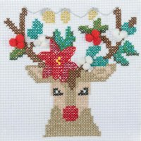 Trimits Festive Reindeer Mini Counted Cross Stitch Kit