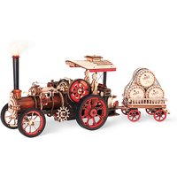 ROKR Steam Engine Wooden Model Kit