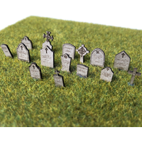 Scale Model Scenery Laser Cut Gravestones (Pack of 58) OO Gauge