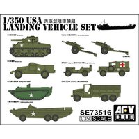 AFV Club 1/350 Scale US Navy LST-1 Landing Craft Model Kit - Additional Vehicle Set