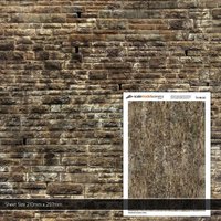 Scale Model Scenery Weathered Sandstone Ashlars Texture Paper (Pack of 5) OO Gauge