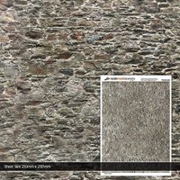 Scale Model Scenery Old Stone Wall Texture Paper (Pack of 5) OO Gauge