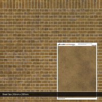 Scale Model Scenery English Bond Yellow Brick Texture Paper (Pack of 5) OO Gauge