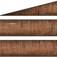 Scale Model Scenery English Bond Weathered Red Brick Platform Wall Wraps (18mm to 20mm high) OO Gauge