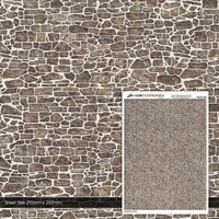 Scale Model Scenery Pointed Brown Stone Texture Paper (Pack of 5) OO Gauge