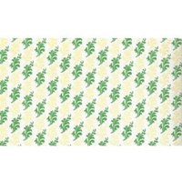 Green on Gold Curling Leaves Wallpaper for 12th Scale Dolls House