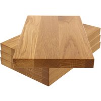 Hofmeister 13% Rabatt Set aus 4 Premium Eichenholz Frühstücksbrettern 24 x 15 cm
