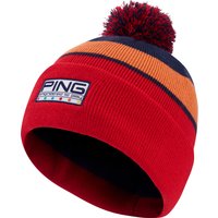 PING COLOUR CODED BOBBLE HAT - TOMATO
