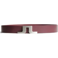 J.LINDEBERG BRIDGER LEATHER GOLF BELT - CABERNET