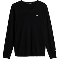 J.LINDEBERG LYMANN TOUR MERINO V-NECK GOLF SWEATER - JL BLACK