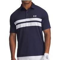 UNDER ARMOUR PLAYOFF 3.0 CHEST STRIPE GOLF POLO SHIRT - NAVY
