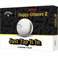 CALLAWAY HAPPY GILMORE 2 CHROME TOUR GOLF BALLS - JUST TAP IT IN