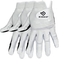 BIONIC RELAX GRIP LEATHER GOLF GLOVE - 3 PACK
