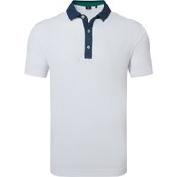 FOOTJOY 2026 STAR GEO PRINT PIQUE GOLF POLO SHIRT 39286 - WHITE