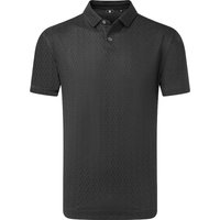 FOOTJOY 2026 MODERNIST GEO PIQUE GOLF POLO SHIRT 39349 - BLACK