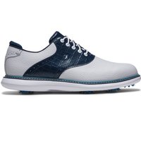 FOOTJOY 2026 TRADITIONS 57981 GOLF SHOES - WHITE / NAVY +FREE GIFT