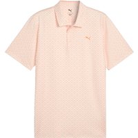 PUMA 2026 MATTR SCALLOP GOLF POLO SHIRT - WARM WHITE / MELON GLOW