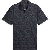 PUMA 2026 PURE 2.0 FLORAL GOLF POLO SHIRT - PUMA BLACK