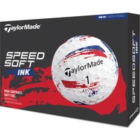 TAYLORMADE 2026 SPEEDSOFT INK GOLF BALLS - BLUE / RED