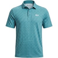 UNDER ARMOUR 2026 MATCHPLAY PRINTED CRAB GEO GOLF POLO SHIRT - BOUNDLESS BLUE