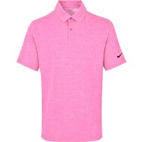 NIKE 2026 VELOCITY FLORAL PRINT GOLF POLO SHIRT - PINK FOAM / PEONY / BLACK