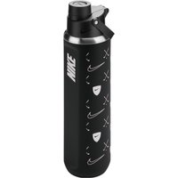 NIKE 2026 RECHARGED 24OZ STAINLESS STEEL GOLF WATER BOTTLE - CROSSED CLUBS / BLACK