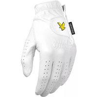 LYLE & SCOTT 2026 TOUR PRO CABRETTA LEATHER GOLF GLOVE - WHITE