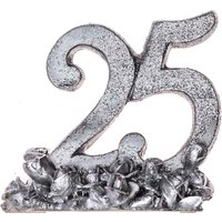 ideeshop Jetzt 29% günstiger DekoZahl 25 in Silber 68 cm bei idee Creativmarkt