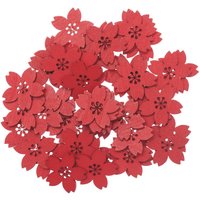 ideeshop 30 % Rabatt auf Rico Design KirschblütenHolzstreu 48 Stück in Rot