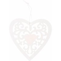 ideeshop 30% Rabatt auf Rico Design Holzanhänger Ornament in Weiß 9x9 cm