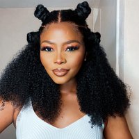 Glueless Lace Front Wig Kinky Curly 13*4 Swiss Lace Frontal Wig