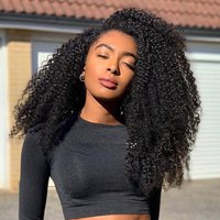 4B/4C Curly U-Part Wig 150% Density Undetectable Brazilian Hair