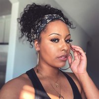 IDefine Headband Wig Curly Bob Wigs Beginner Friendly Virgin Human Hair