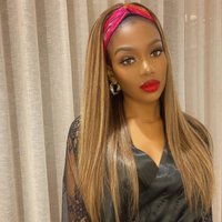 Headband Wig Piano Color Straight 180 Density 100% Human Hair Wig
