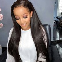 Hd Film Lace T Part Wig Lace Wig 180% Density Straight Pre-bleached Knots
