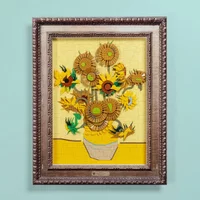 Special Edition Vincent Van Gogh Sunflowers Wall Mounted Display Case for LEGO 31215