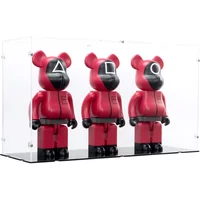 3x 400% Bearbrick Squid Game Guards Display Case