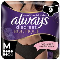 Always Discreet Boutique Pants Plus - Medium - Black - 9 Pack