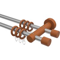 Stilgarnituren Silbergrau / Kirschbaum lackiert doppelläufig 16 mm Ø Adrian Pin