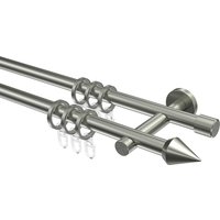 Edelstahl-Gardinenstangen V2A 2-läufig 16 mm Ø Enorma Castello